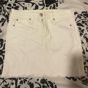 American Eagle Outfitters Cream Denim Skirt